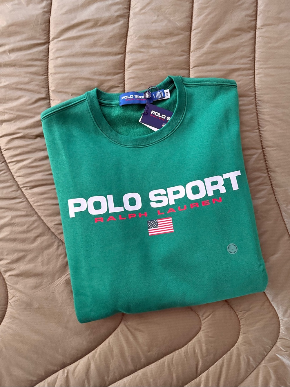 POLO SPORT 🇺🇸 by Ralph Lauren Green Crewneck with Classic Iconic Logo